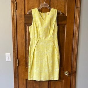 Elegant Yellow Sleeveless Dress Gibson Latimer